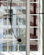 Chandelier, Mobile Opaline Glass Globes, Brass or Black, G9 and G4