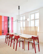 Chandelier, Mobile Opaline Glass Globes, Brass or Black, G9 and G4
