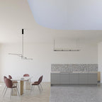 Chandelier, Mobile Opaline Glass Globes, Brass or Black, G9 and G4