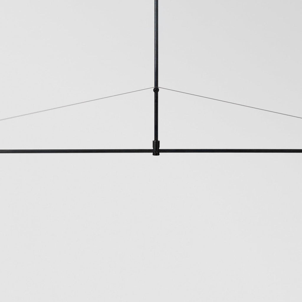 Chandelier, Mobile Opaline Glass Globes, Brass or Black, G9 and G4