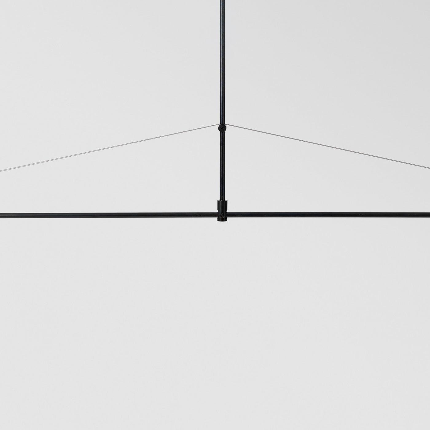 Chandelier, Mobile Opaline Glass Globes, Brass or Black, G9 and G4