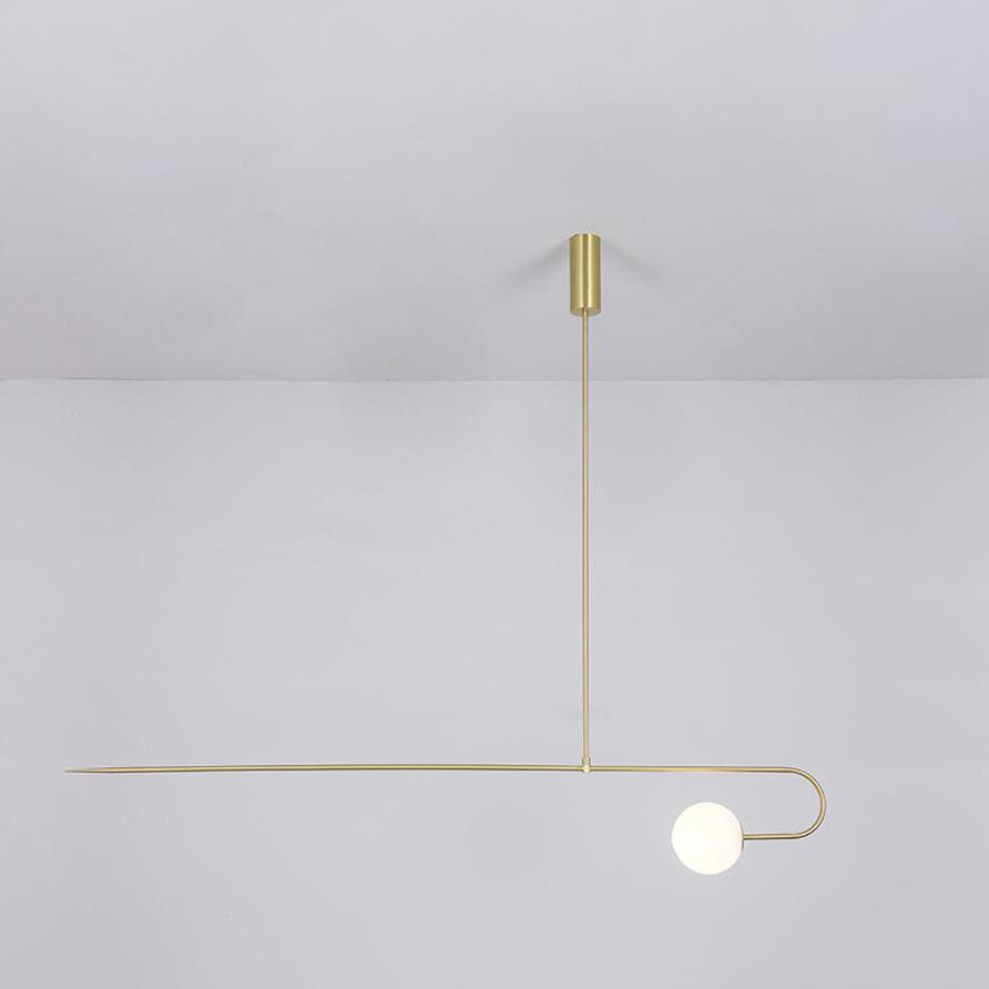 Chandelier, Mobile Opaline Glass Globes, Brass or Black, G9 and G4