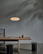 Disc pendant light with soft diffused white light