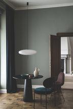 Opal Disc Pendel, Opaliseret Skærm, Sort eller Hvid, E26/E27