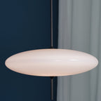 Opal Disc Pendel, Opaliseret Skærm, Sort eller Hvid, E26/E27
