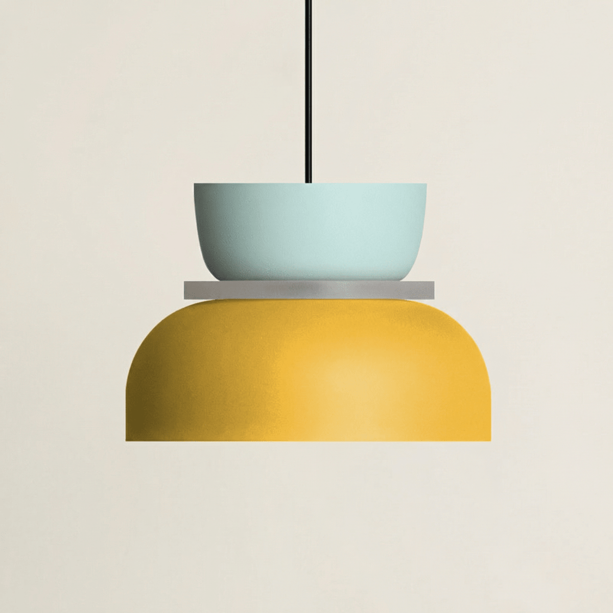 Acrylic Pendant Light With Aluminum Body, Single-Head Ceiling Fixture