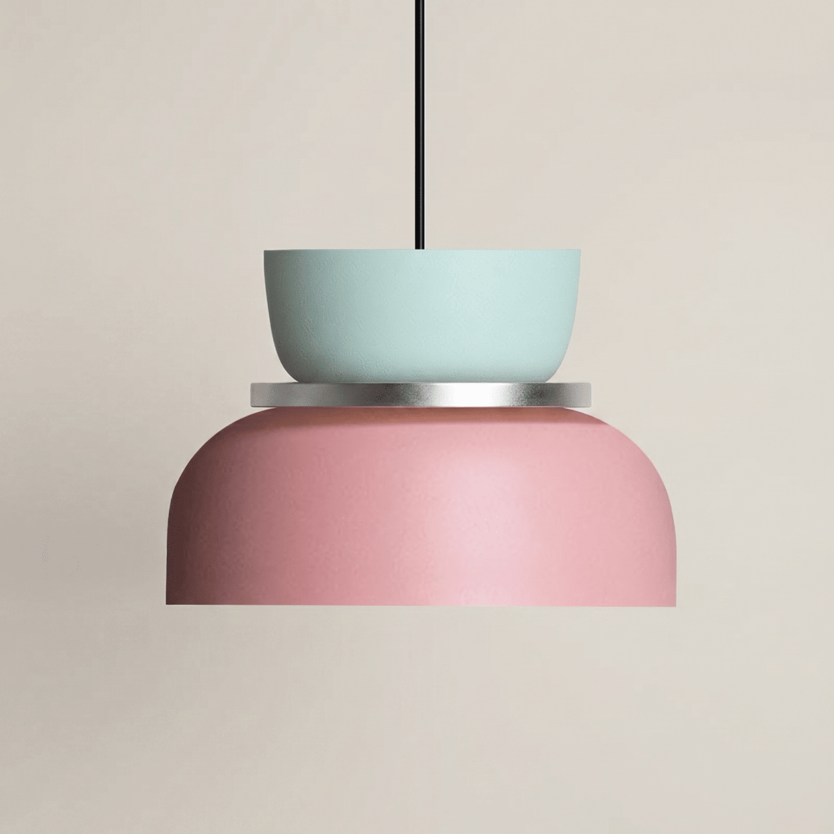 Acrylic Pendant Light With Aluminum Body, Single-Head Ceiling Fixture