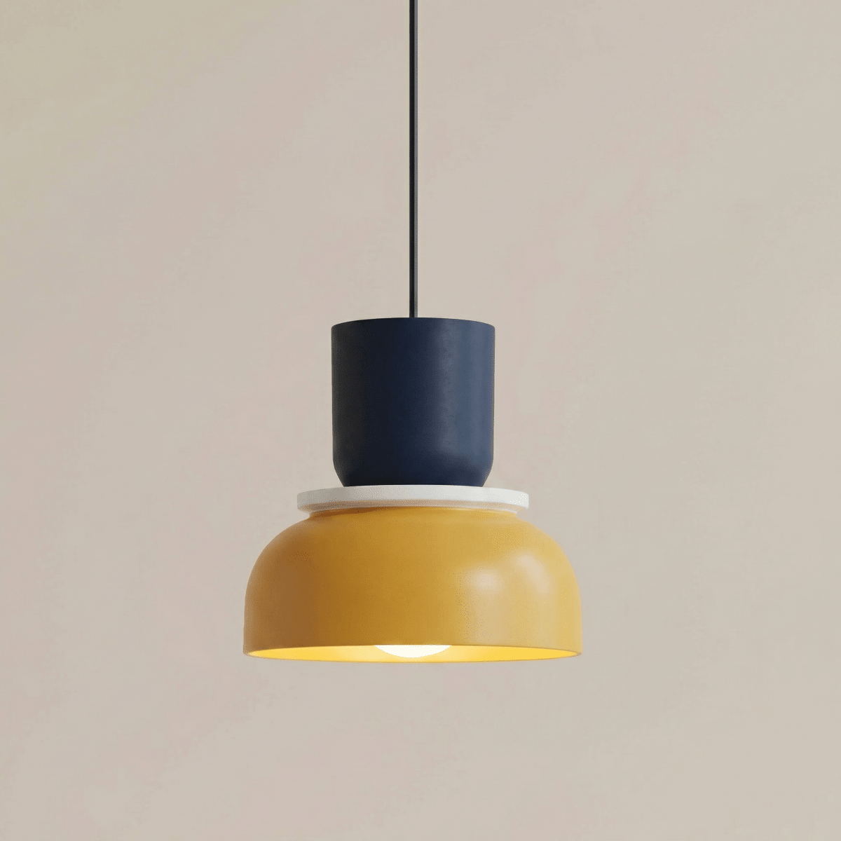 Acrylic Pendant Light With Aluminum Body, Single-Head Ceiling Fixture