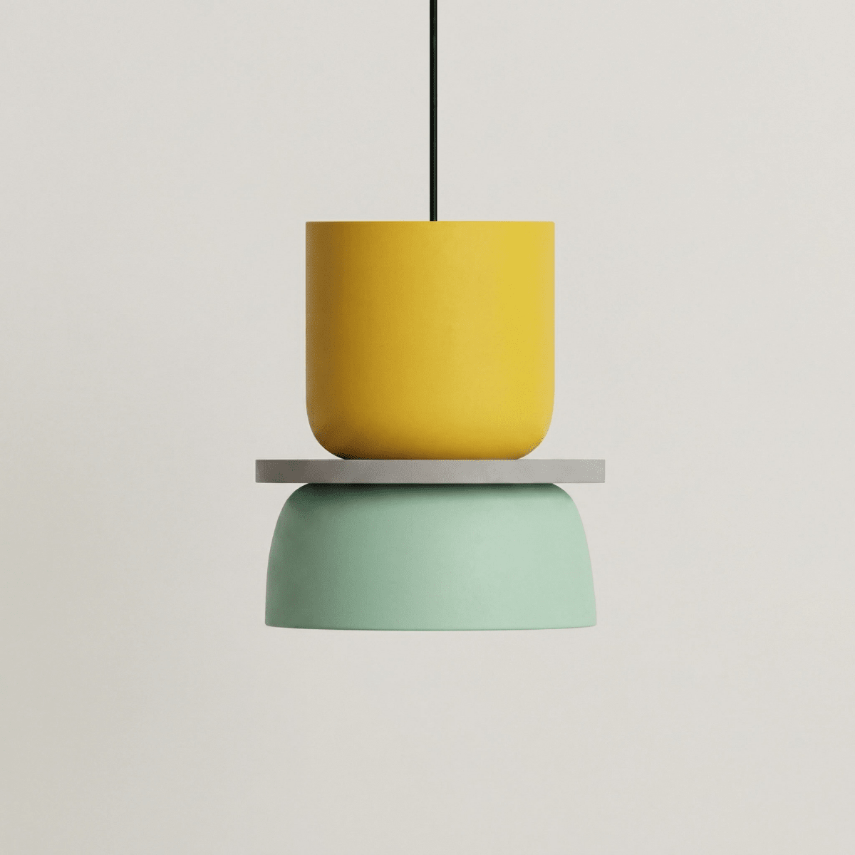 Acrylic Pendant Light With Aluminum Body, Single-Head Ceiling Fixture