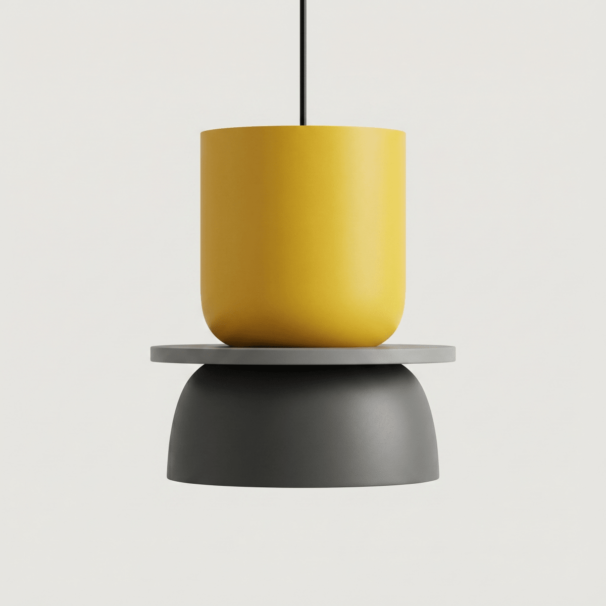 Acrylic Pendant Light With Aluminum Body, Single-Head Ceiling Fixture