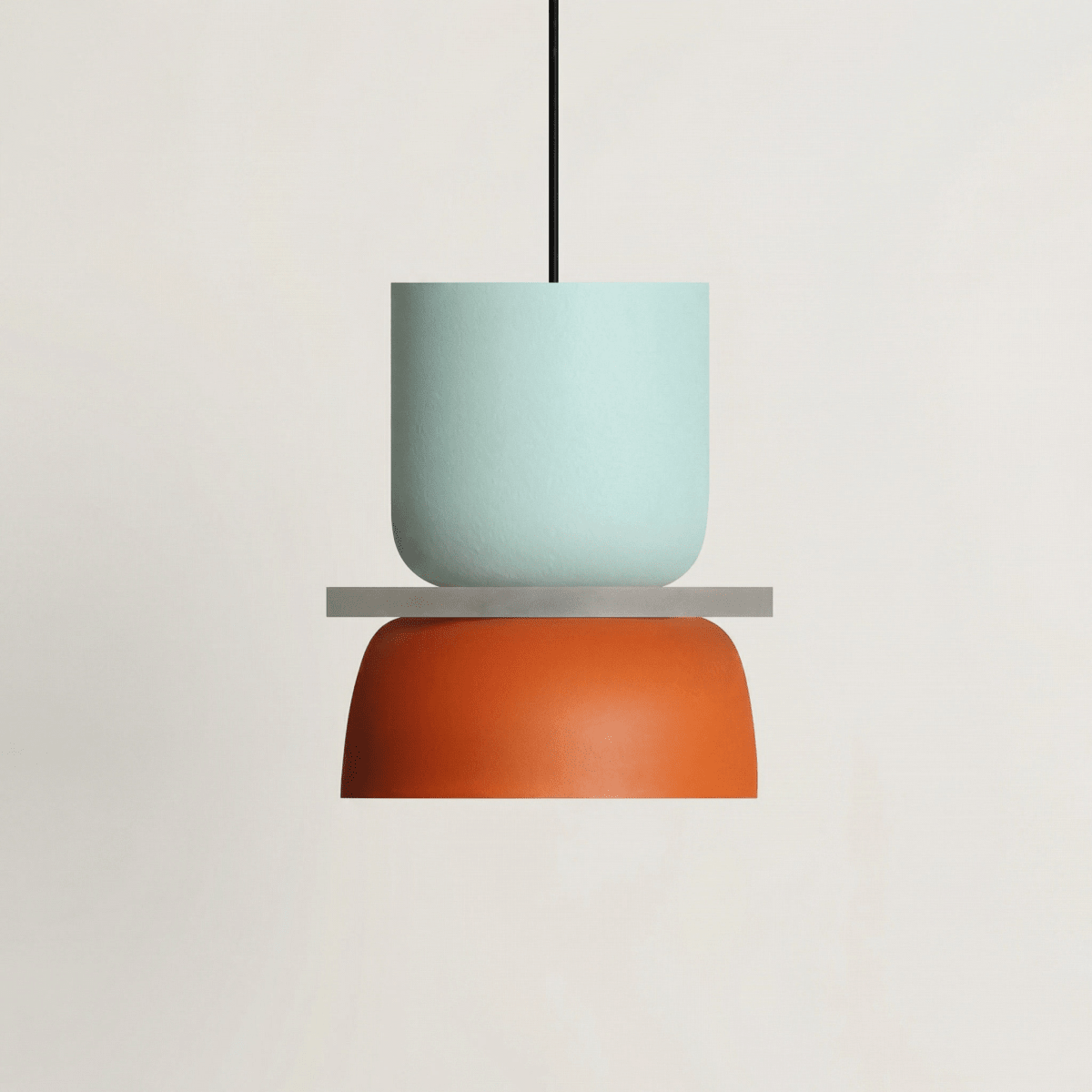 Acrylic Pendant Light With Aluminum Body, Single-Head Ceiling Fixture