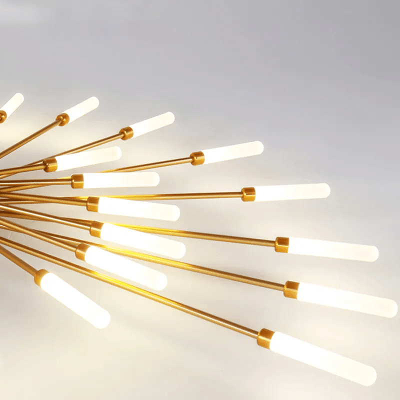 Radial LED Ceiling Light, Metal Rod Design, 24-Inch Fixture
