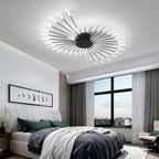 Radial LED Ceiling Light, Metal Rod Design, 24-Inch Fixture