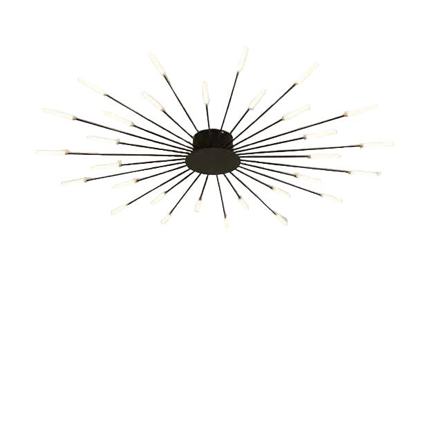 Radial LED Ceiling Light, Metal Rod Design, 24-Inch Fixture