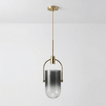 Candeeiro de Teto em Vidro com Cabeça Única Estilo Vela, 24 Polegadas Design Nórdico