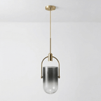 Candeeiro de Teto em Vidro com Cabeça Única Estilo Vela, 24 Polegadas Design Nórdico