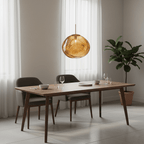 Modern lava pendant light with smoky gray molten shade