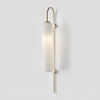 Modern glass wall lamp product view of the full fixture