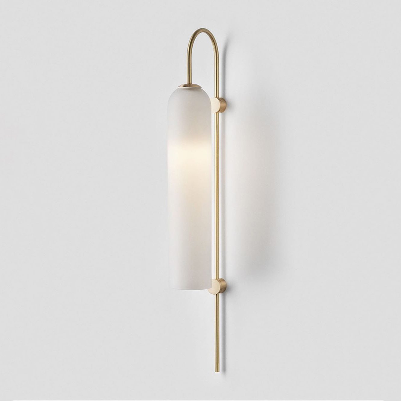 Modern glass wall lamp product view of the full fixture
