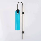 Modern glass wall lamp shown in a contemporary room