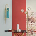 Modern glass wall lamp styled in a contemporary interior