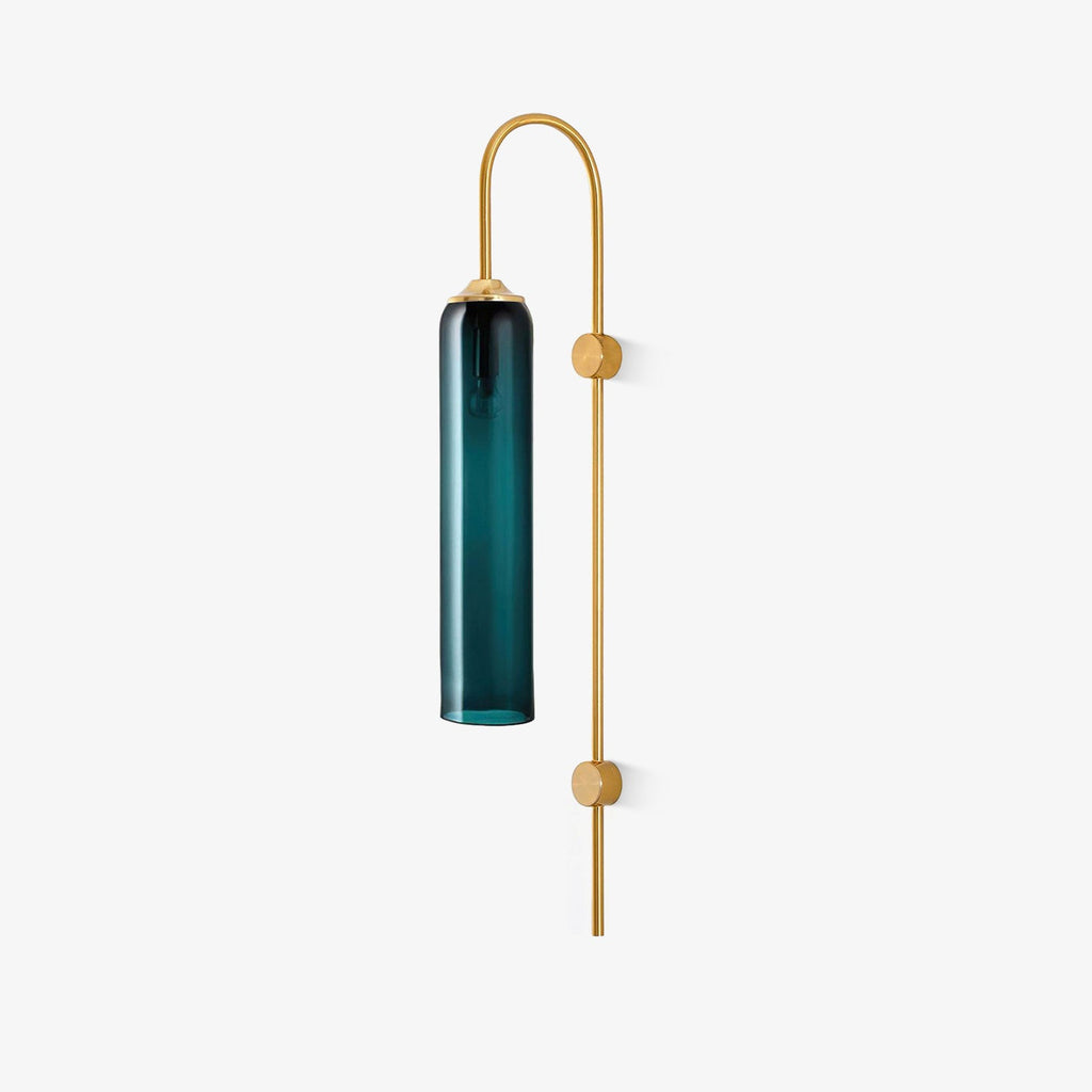 Modern glass wall lamp styled on a feature wall