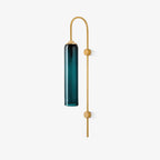 Modern glass wall lamp styled on a feature wall