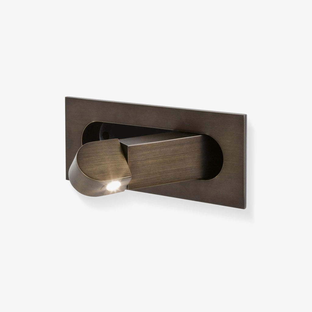 Modern LED bedside reading light styled in a calm bedroom interior