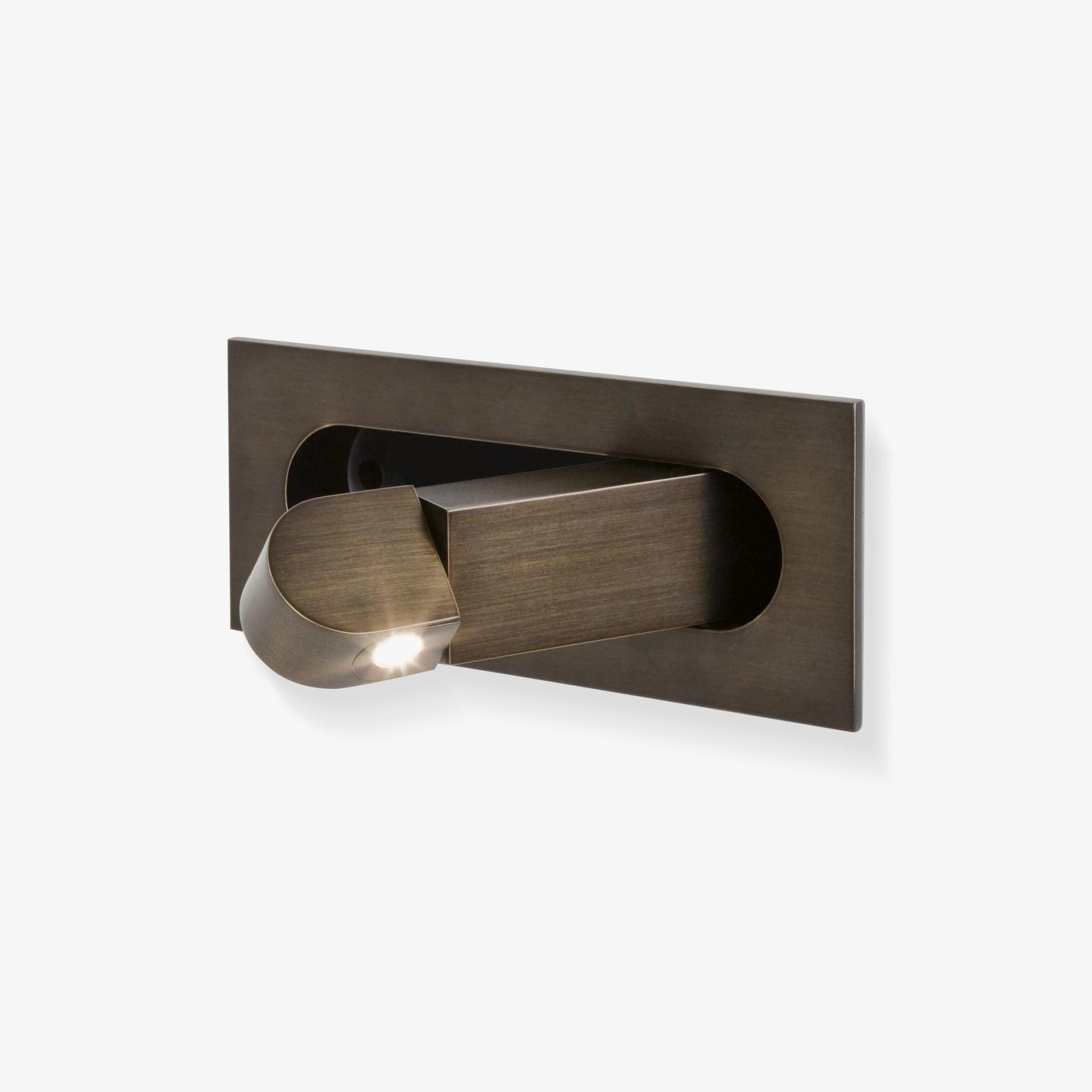 Modern LED bedside reading light styled in a calm bedroom interior