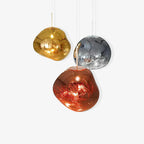 Suspension, abat-jour miroir en PVC lave en fusion, prise secteur, E27