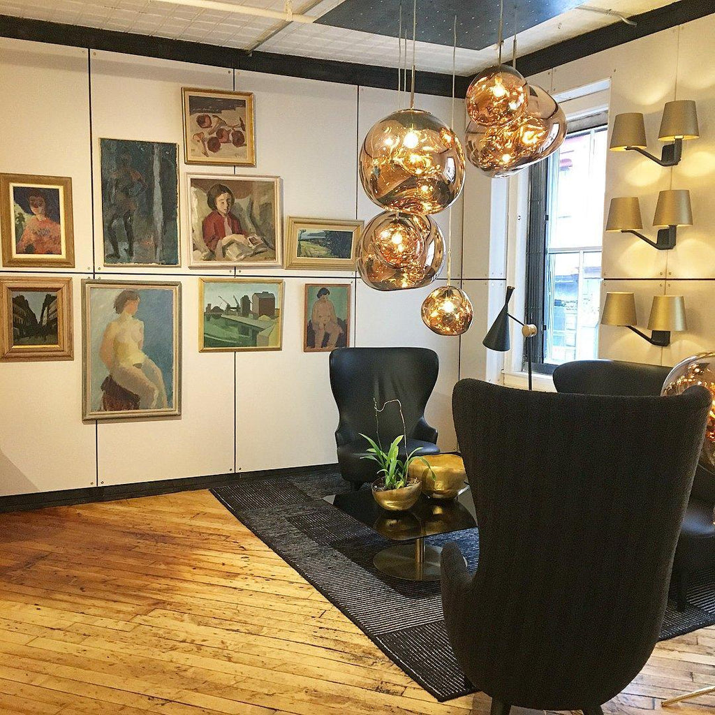Pendellampe, moderne lava smeltet skærm, spejleffekt, E26 / E27, IP44