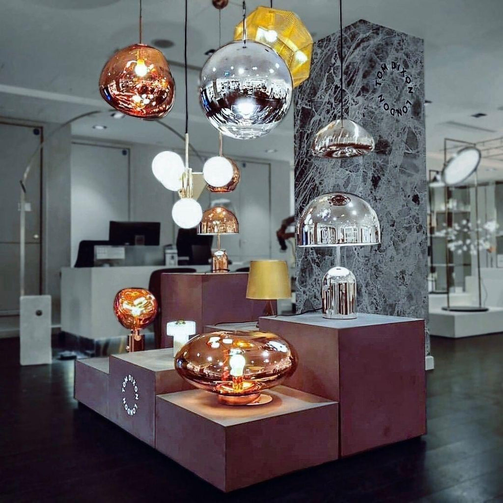 Pendellampe, moderne lava smeltet skærm, spejleffekt, E26 / E27, IP44