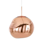 Suspension, abat-jour miroir en PVC lave en fusion, prise secteur, E27