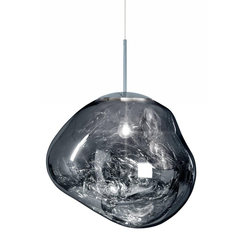 Suspension, abat-jour miroir en PVC lave en fusion, prise secteur, E27