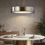 Suspended Pendant Light In Rose Gold, Adjustable Height Design
