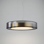 Suspended Pendant Light In Rose Gold, Adjustable Height Design