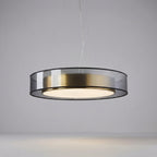 Suspended Pendant Light In Rose Gold, Adjustable Height Design