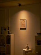 Modupoint ceiling light in white casting an even, low-glare pool of light