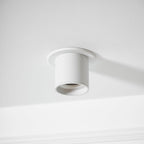 Modupoint ceiling light viewed from an angle highlighting the deep rim