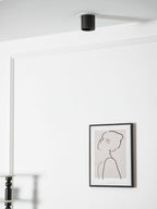 Modupoint ceiling light viewed from an angle highlighting the deep rim