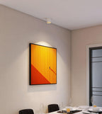 Modupoint ceiling light viewed from an angle highlighting the deep rim