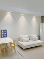Modupoint ceiling light mounted on a wall as an accent light