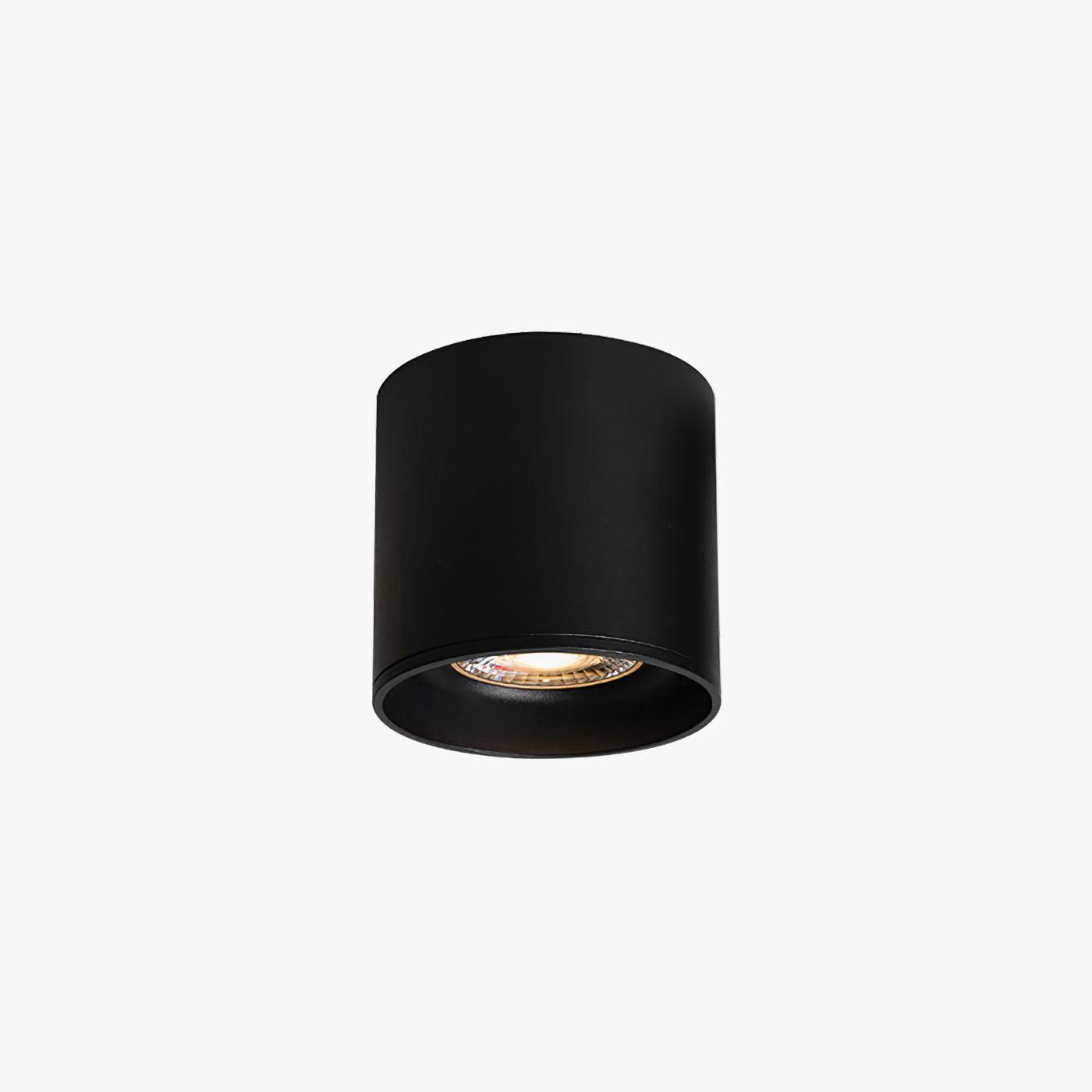 Modupoint ceiling light with a deep ridged rim mounted on a modern ceiling