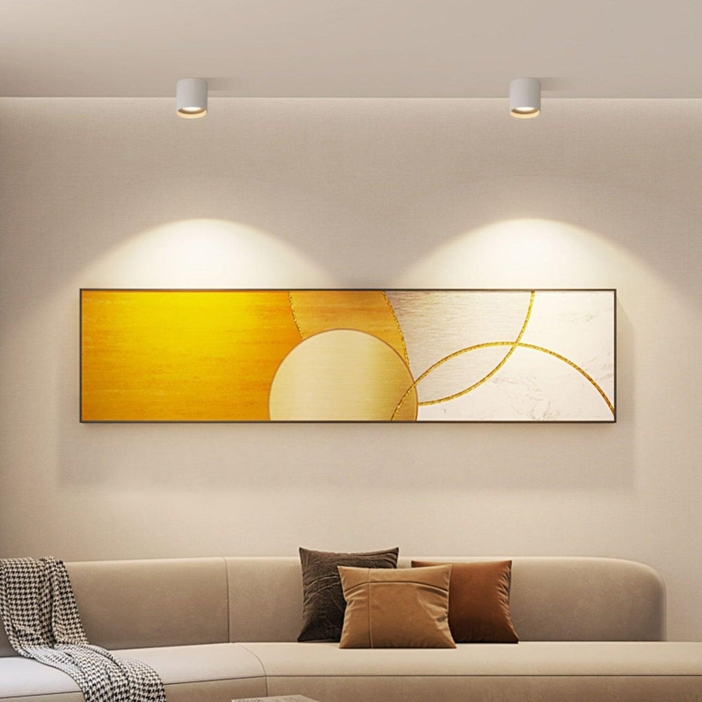Modupoint ceiling light viewed from an angle highlighting the deep rim