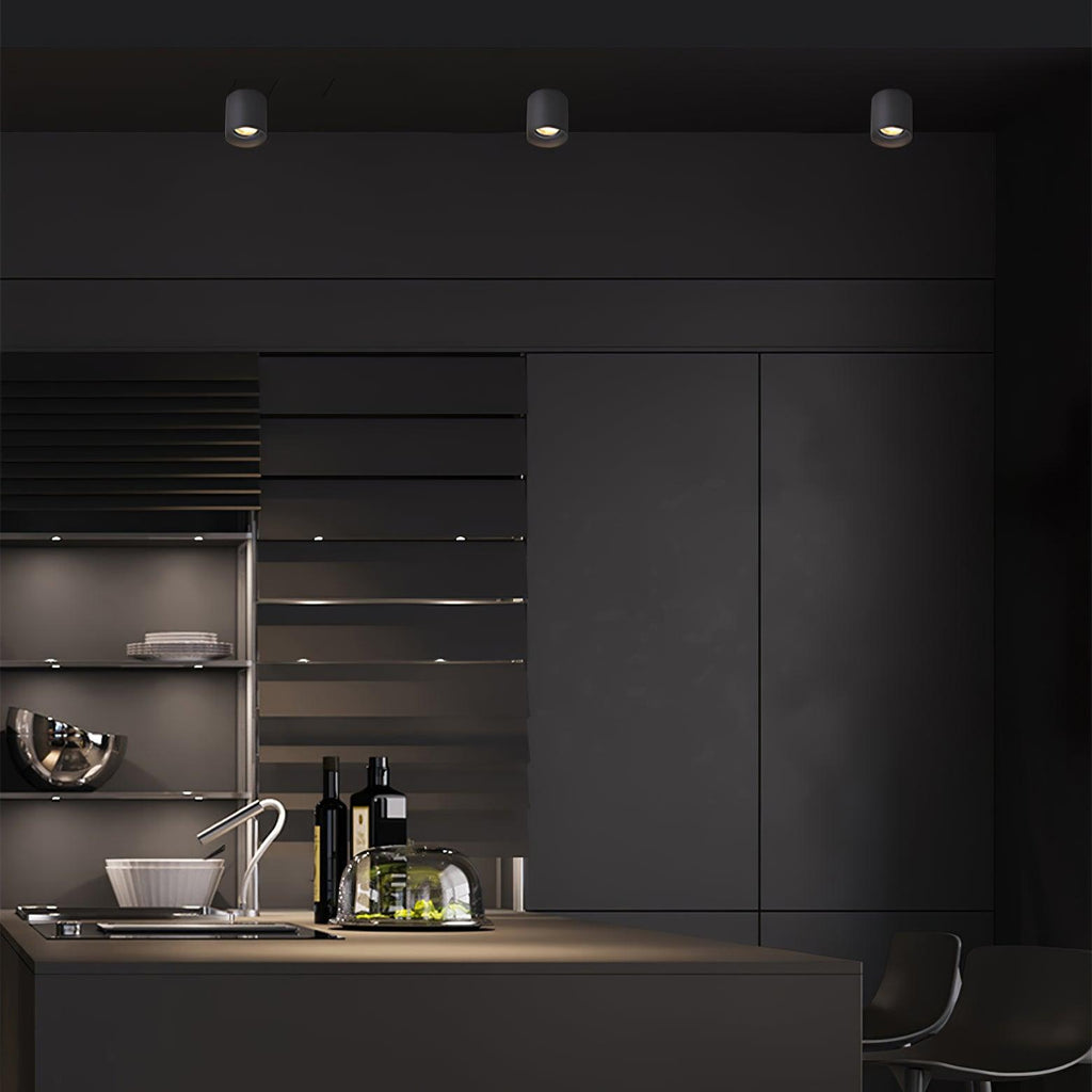 Modupoint ceiling light in white casting an even, low-glare pool of light