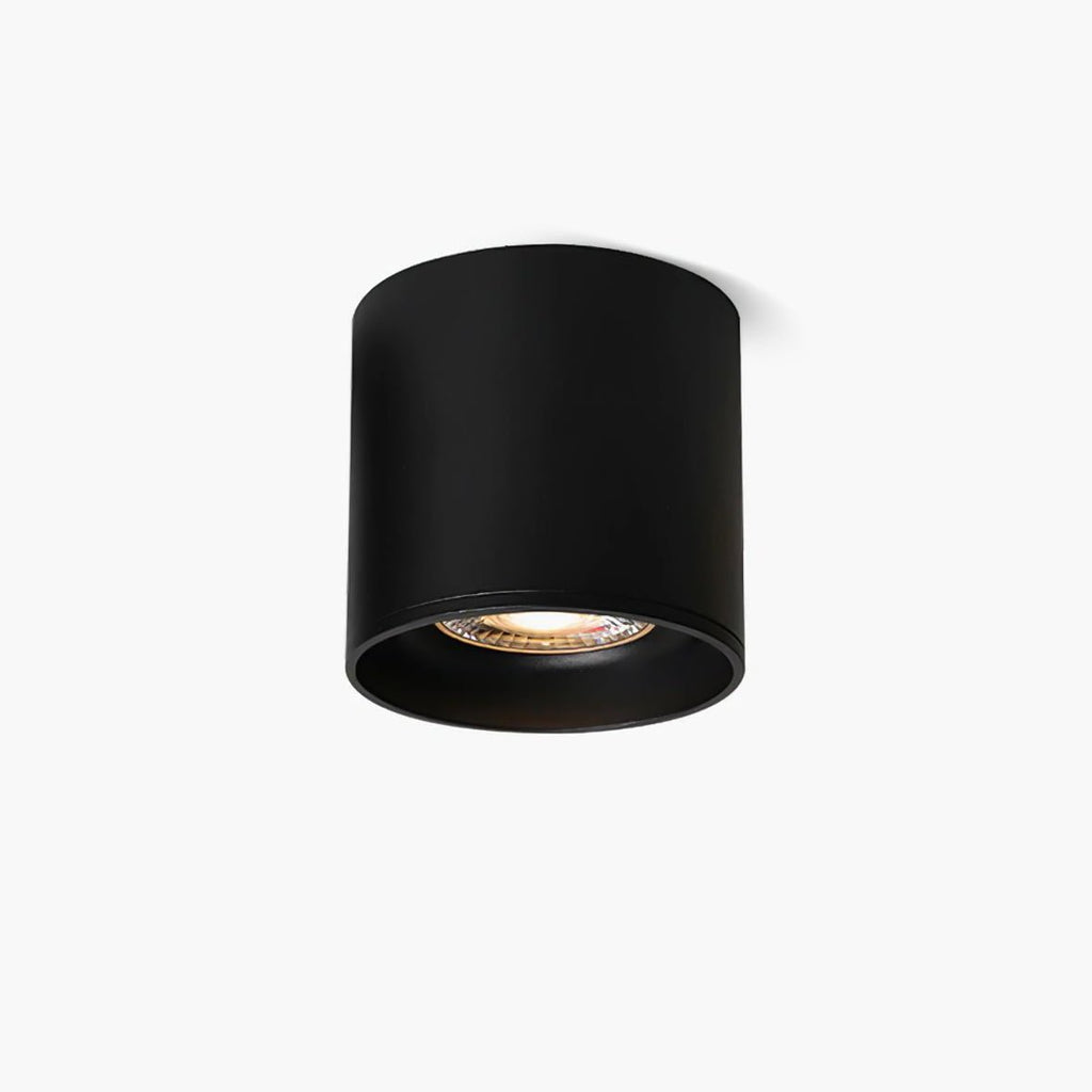 Modupoint ceiling light in black showing its compact architectural profile