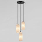Monty alabaster pendant 3-head cluster styled in an interior