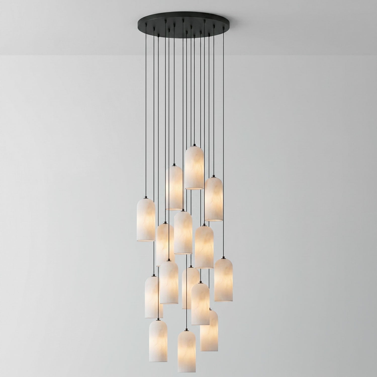 Monty alabaster pendant 15-head cluster as a grand statement