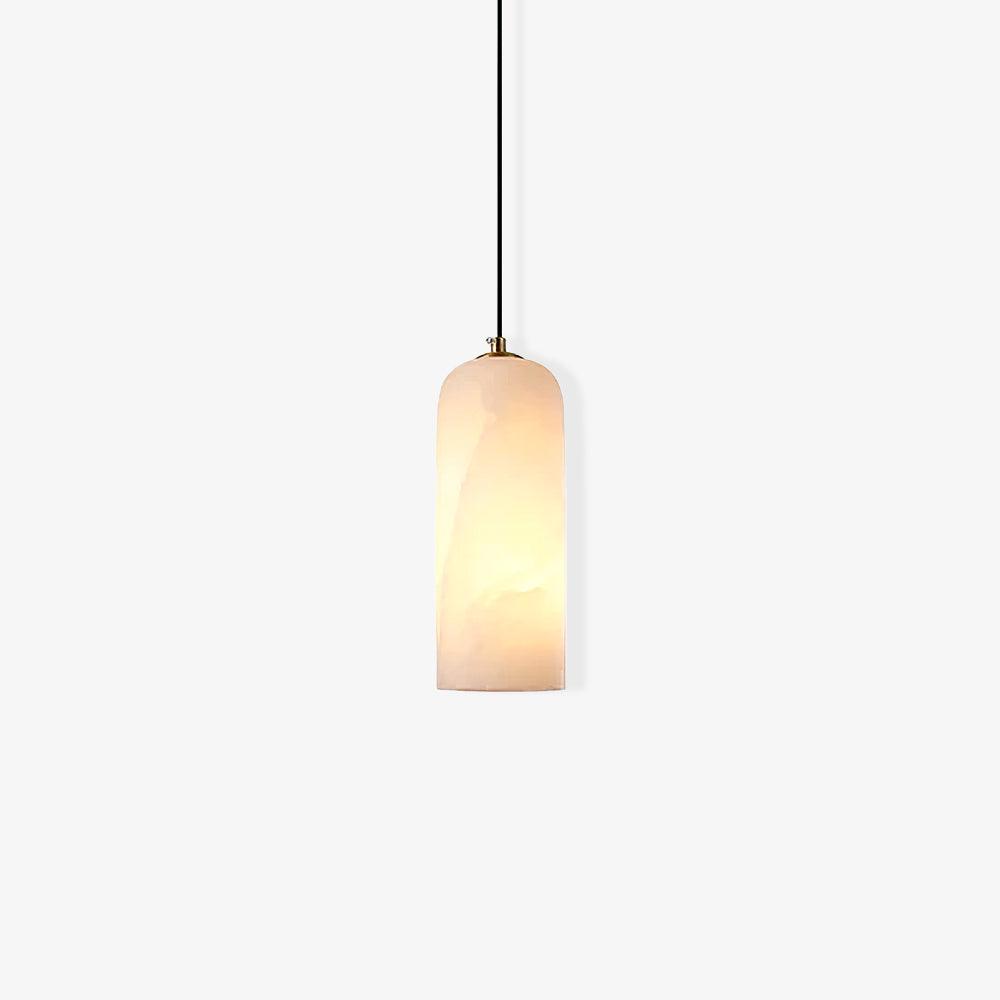 Hecate pendant lit against a plain white background, shown at full length on its black cord.