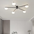 Metal Ceiling Light With Multiple Arms, 30-Inch Wide LED Fixture